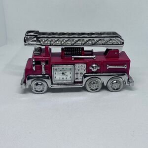 Vintage Fossil Relic Limited Edition Red Fire Truck with Time Clock